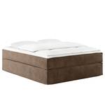 Premium boxspring KINX Velours Onoli: Lichtbruin - 140 x 200cm - H2 zacht - Zonder