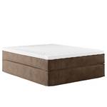 Premium boxspring KINX Velours Onoli: Lichtbruin - 140 x 200cm - H2 zacht - Zonder