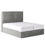 Letto boxspring Kinx Velluto Onoli: grigio chiaro - 140 x 200cm - H2 - 130 cm