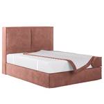 Lit boxspring Kinx Velours Onoli: Rose vieilli - 140 x 200cm - D2 souple - 130 cm