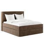 Premium boxspring KINX Velours Onoli: Lichtbruin - 180 x 200cm - H2 zacht - 130cm