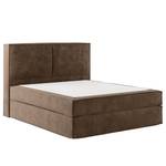 Premium Boxspringbett KINX Samt Onoli: Hellbraun - 200 x 200cm - H2 - 130 cm