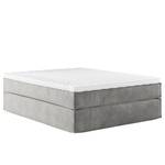 Letto boxspring Kinx Velluto Onoli: grigio chiaro - 140 x 200cm - H2 - Senza