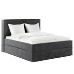 Letto boxspring Kinx Velluto Onoli: antracite - 200 x 200cm - H2 - 130 cm