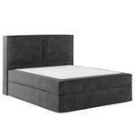 Letto boxspring Kinx Velluto Onoli: antracite - 200 x 200cm - H2 - 130 cm