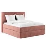 Lit boxspring Kinx Velours Onoli: Rose vieilli - 200 x 200cm - D2 souple - 130 cm