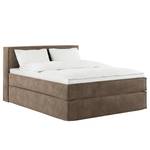 Premium Boxspringbett KINX Samt Onoli: Hellbraun - 160 x 200cm - H3 - 100 cm