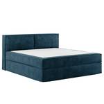 Premium Boxspringbett KINX Samt Onoli: Marineblau - 180 x 200cm - H3 - 100 cm