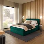 Premium boxspring KINX Velours Onoli: Antiek groen - 160 x 200cm - H3 medium - 130cm