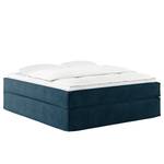 Letto boxspring Kinx Velluto Onoli: color blu marino - 200 x 200cm - H2 - Senza