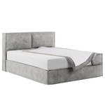 Letto boxspring Kinx Velluto Onoli: grigio chiaro - 160 x 200cm - H3 - 100 cm