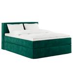 Lit boxspring Kinx Velours Onoli: Vert vieilli - 160 x 200cm - D3 medium - 100 cm