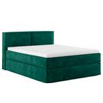 Lit boxspring Kinx Velours Onoli: Vert vieilli - 160 x 200cm - D3 medium - 100 cm