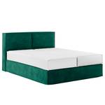 Lit boxspring Kinx Velours Onoli: Vert vieilli - 160 x 200cm - D3 medium - 100 cm