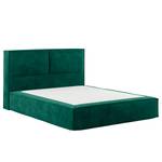 Lit boxspring Kinx Velours Onoli: Vert vieilli - 160 x 200cm - D3 medium - 100 cm