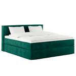 Premium boxspring KINX Velours Onoli: Antiek groen - 180 x 200cm - H3 medium - 100cm