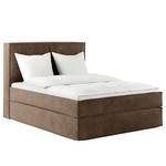 Lit boxspring Kinx Velours Onoli: Marron clair - 140 x 200cm - D3 medium - 130 cm