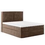 Premium Boxspringbett KINX Samt Onoli: Hellbraun - 140 x 200cm - H3 - 130 cm