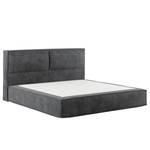 Premium Boxspringbett KINX Samt Onoli: Anthrazit - 200 x 200cm - H3 - 100 cm