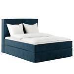 Premium boxspring KINX Velours Onoli: Marineblauw - 160 x 200cm - H3 medium - 130cm