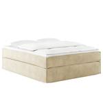 Letto boxspring Kinx Velluto Onoli: beige - 140 x 200cm - H3 - Senza