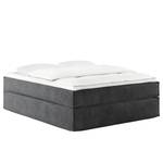 Letto boxspring Kinx Velluto Onoli: antracite - 160 x 200cm - H3 - Senza