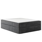 Letto boxspring Kinx Velluto Onoli: antracite - 160 x 200cm - H3 - Senza