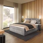 Letto boxspring Kinx Velluto Onoli: grigio chiaro - 180 x 200cm - H3 - 130 cm