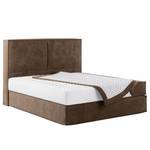 Premium Boxspringbett KINX Samt Onoli: Hellbraun - 200 x 200cm - H3 - 130 cm