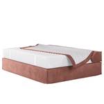 Premium Boxspringbett KINX Samt Onoli: Altrosa - 140 x 200cm - H3 - Ohne