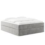 Lit boxspring Kinx Velours Onoli: Gris clair - 200 x 200cm - D3 medium - Sans