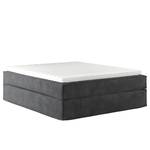 Premium Boxspringbett KINX Samt Onoli: Anthrazit - 200 x 200cm - H3 - Ohne