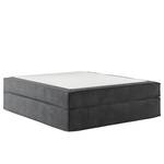 Premium Boxspringbett KINX Samt Onoli: Anthrazit - 200 x 200cm - H3 - Ohne