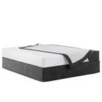 Premium Boxspringbett KINX Samt Onoli: Anthrazit - 200 x 200cm - H3 - Ohne