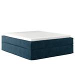 Lit boxspring Kinx Velours Onoli: Bleu marine - 200 x 200cm - D3 medium - Sans