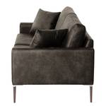 3-Sitzer Sofa Sauvo Antiklederlook - Microfaser Yaka: Schwarz-Braun