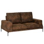 2,5-Sitzer Sofa Grossa Antiklederlook - Microfaser Goda: Schokoladenbraun