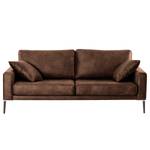 3-Sitzer Sofa Sauvo Antiklederlook - Microfaser Yaka: Braun