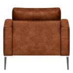 Fauteuil Sauvo Aspect cuir vieilli - Microfibre Yaka: Cognac