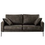 2,5-Sitzer Sofa Sauvo Antiklederlook - Microfaser Yaka: Schwarz-Braun