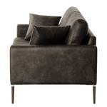 2,5-Sitzer Sofa Sauvo Antiklederlook - Microfaser Yaka: Schwarz-Braun