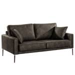 2,5-Sitzer Sofa Sauvo Antiklederlook - Microfaser Yaka: Schwarz-Braun