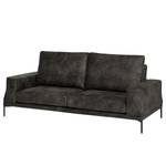 Sofa Grossa (3-Sitzer) Antiklederlook - Microfaser Goda: Anthrazit