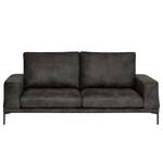 Sofa Grossa (3-Sitzer) Antiklederlook - Microfaser Goda: Anthrazit