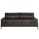 Sofa Grossa (3-Sitzer) Antiklederlook - Microfaser Goda: Anthrazit