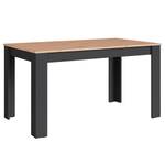 Eettafel Cotillo spaanplaat - Eikenhoutlook Artisan/Antracietkleurig - Breedte: 120 cm