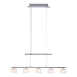 Hanglamp Hydra opaalglas/ijzer - 5 lichtbronnen - Zilver