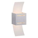 Wandlamp Orma opaalglas/aluminium - 1 lichtbron - Zwart/zilverkleurig