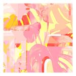 Leinwandbild Summer Party Vlies - Mehrfarbig - 40 x 40 cm
