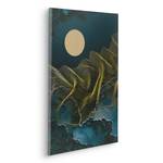 Quadro Moon Waves Tessuto non tessuto - Multicolore - 40 x 60 cm